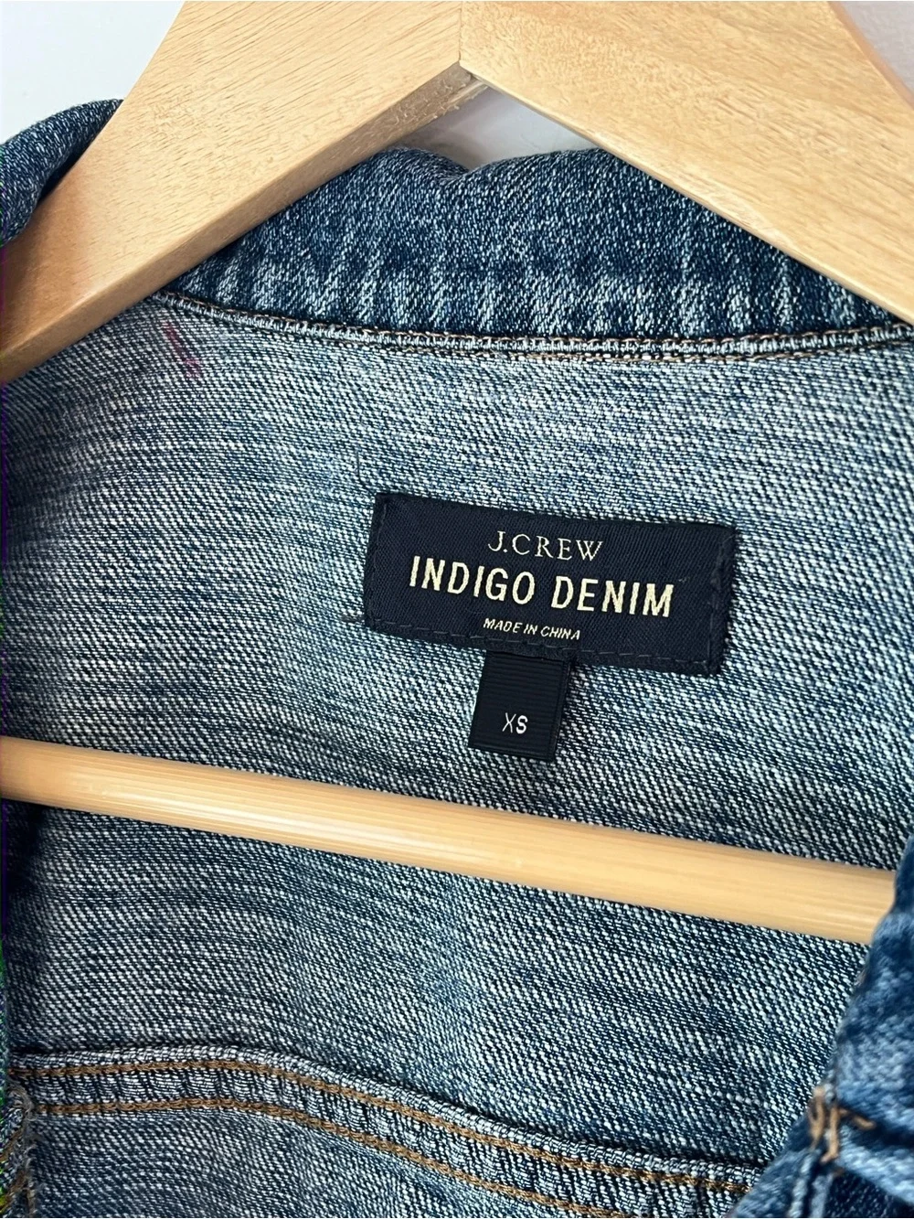 J. Crew Indigo Denim Jacket in Medium Blue Jean